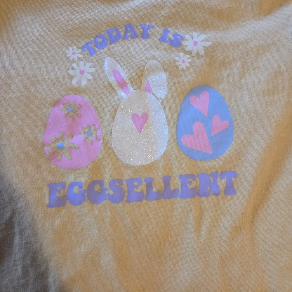 ๐5/$10 wonder nation Yellow Graphic 'Eggsellent' Short Sleeve Tee - Picture 2 of 4